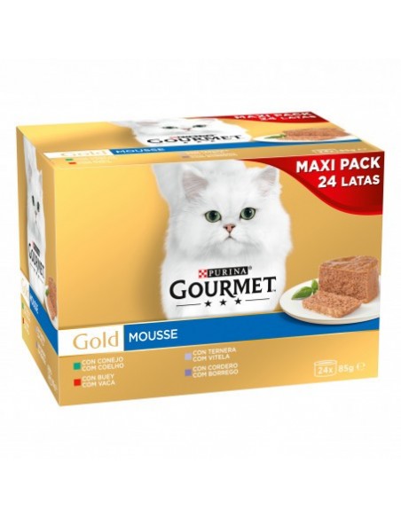 Purina Gourmet Gold Adult Pack Mousse 4 sabors 24 x 85 gr