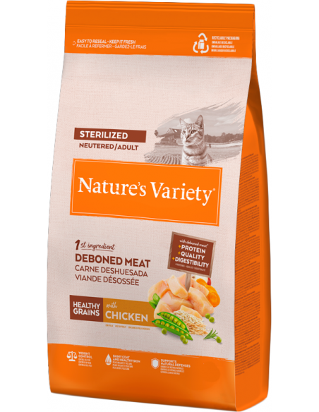 Nature`s Variety Cat Adult Sterilized Healthy Grain Pollastre 1,25kg