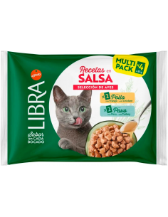 Libra Cat Adult Selecció d`Aus en Salsa 4 x 85 gr