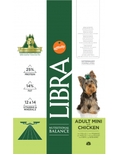Libra Dog Adult Mini 3 kg. Pienso Perros Adultos Razas Mini y Pequeñas Dieta Normal Pollo 8410650170411