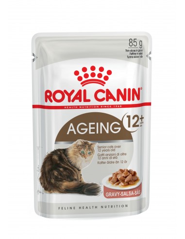 Royal Canin Senior Ageing Gravy 85 gr. Sobre Gatos Seniors 12+ Todas Razas Dieta Normal Carne Cereales Vegetales 9003579310151